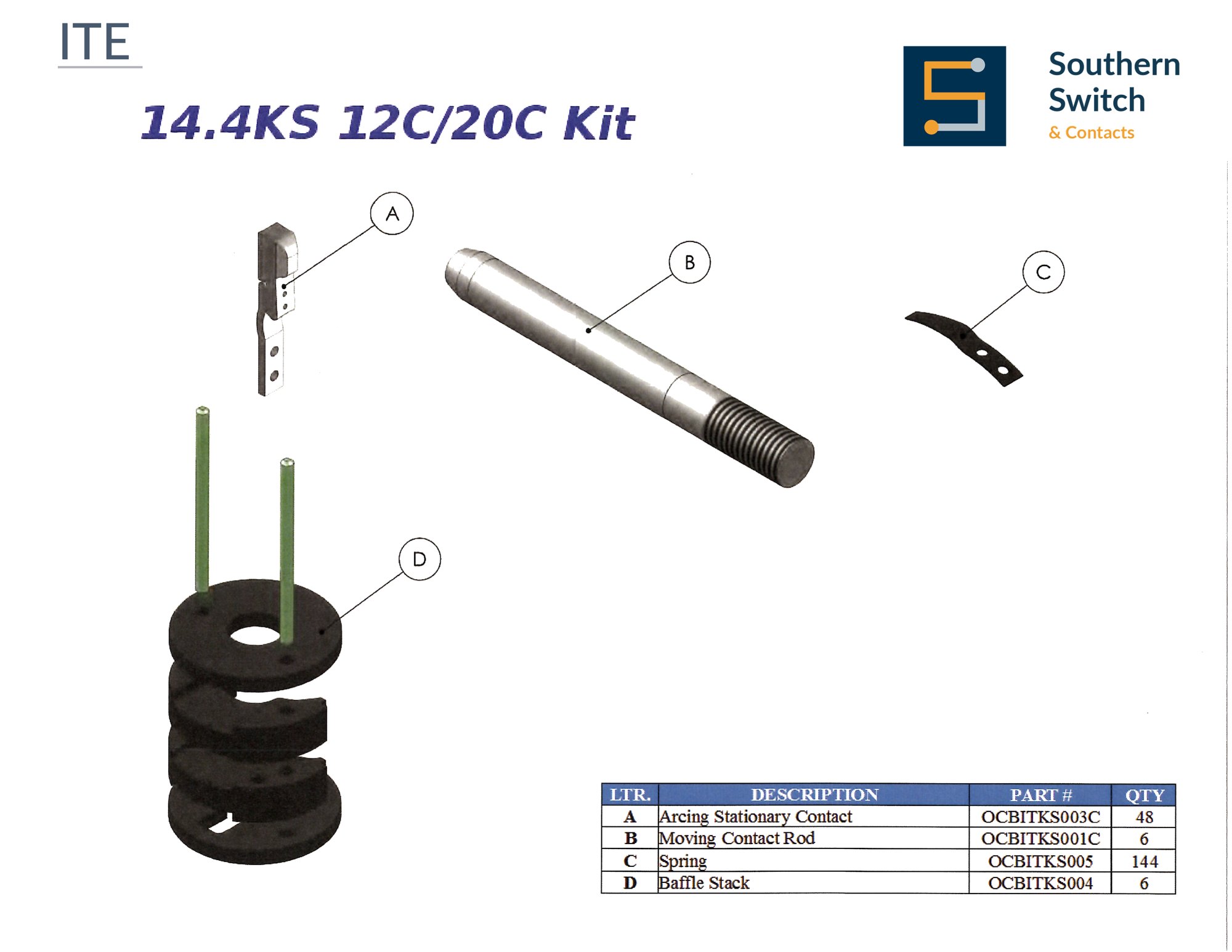 ITE 14.4KS 12C/20C Kit replacement