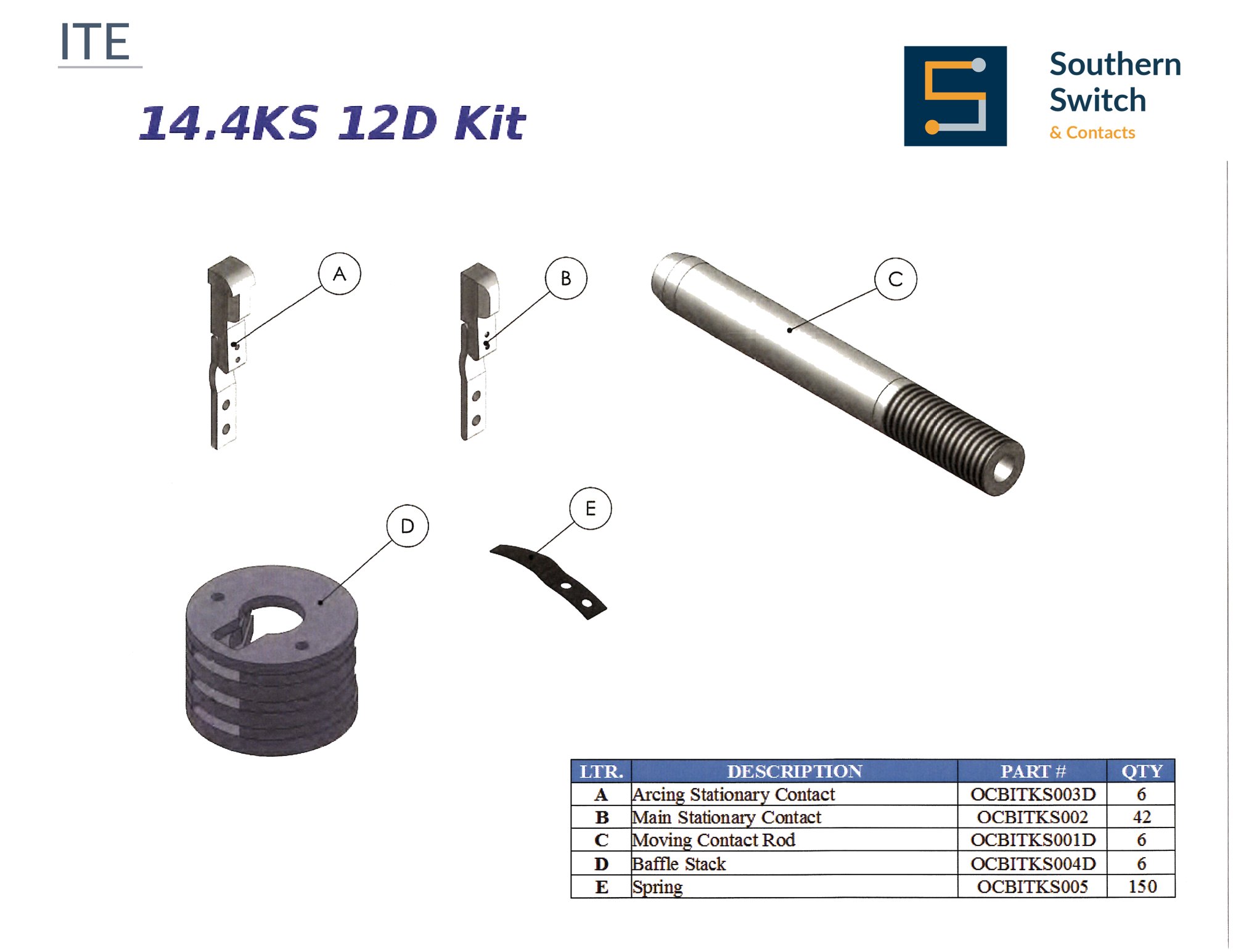 ITE 14.4KS 12D Kit replacement