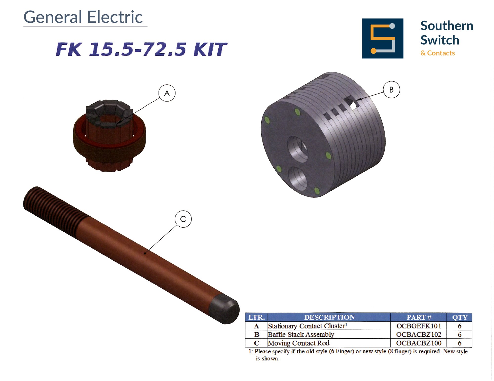 General Electric FK 15.5-72.5 Kit replacement