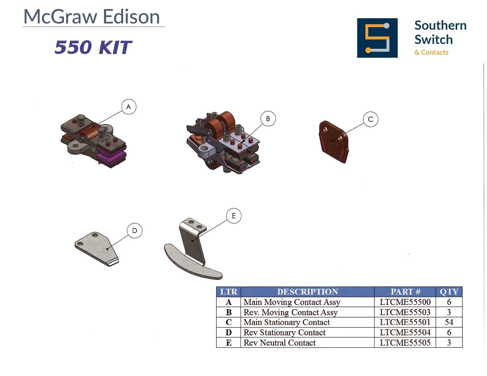 McGraw-Edison 550 Reversing Moving Contact Assembly replacement