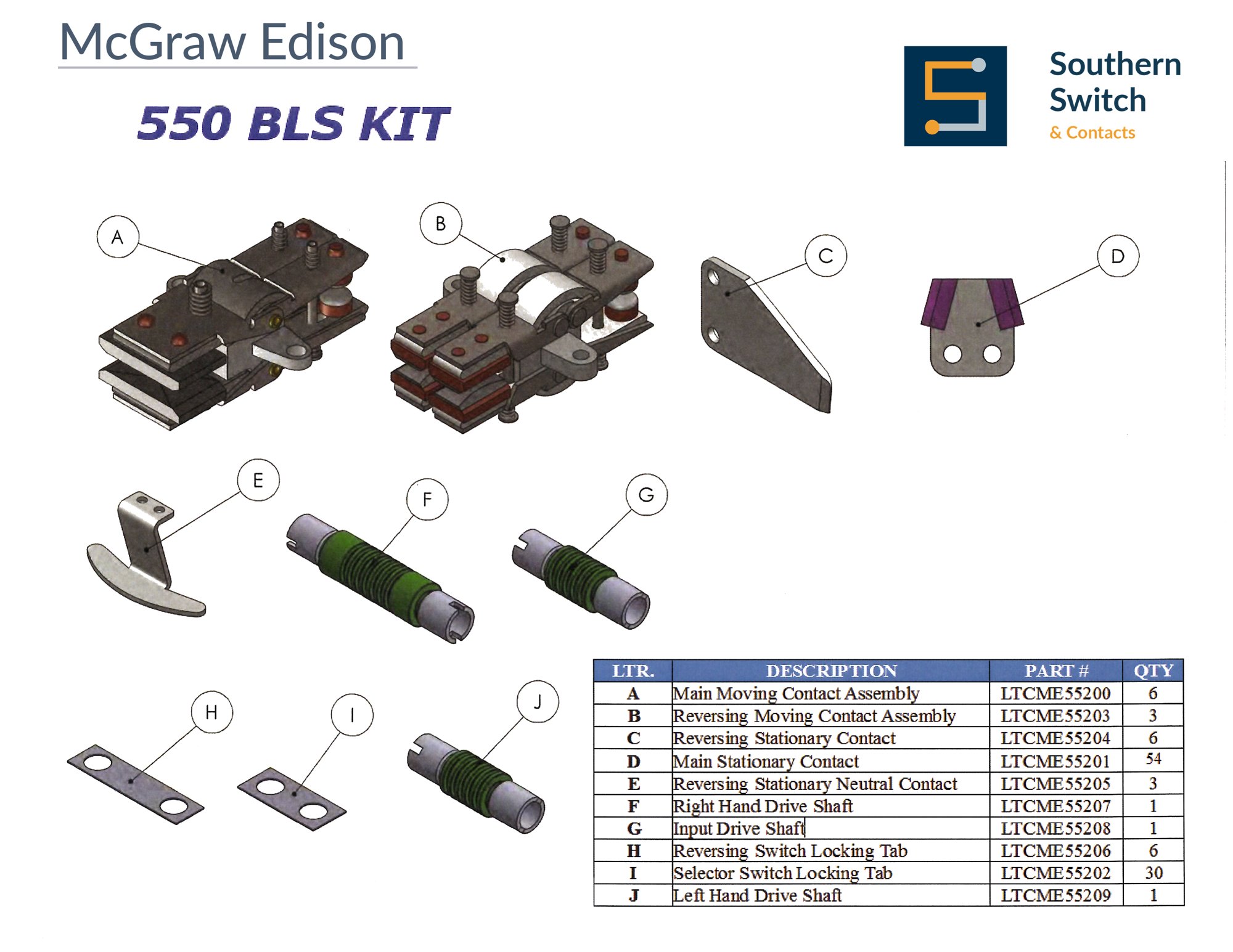 McGraw Edison 550 BLS Full Kit replacement