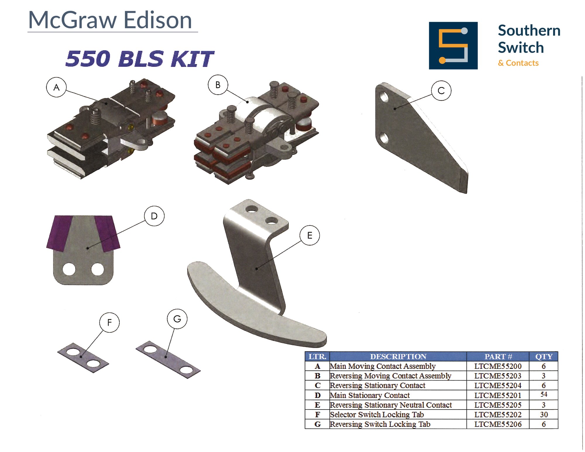 McGraw Edison 550 BLS Kit replacement