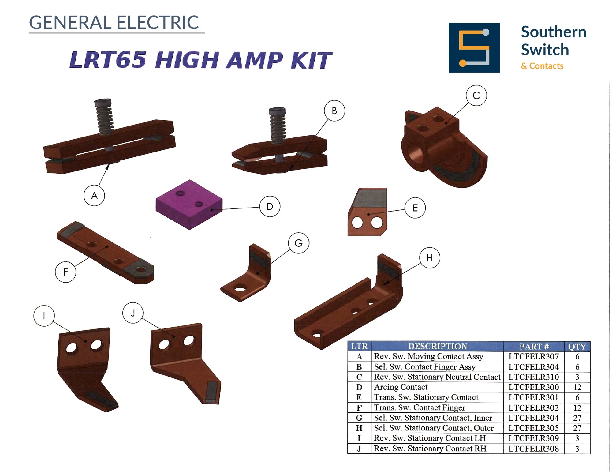 General Electric LRT65 High Amp Kit replacement